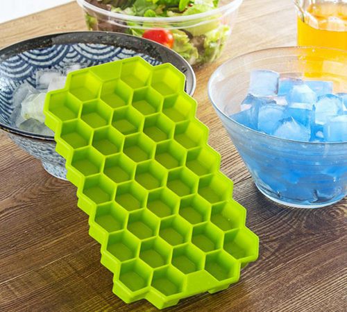 蜂巢硅胶冰盒，创意冰格制冰盒-硅胶厨具